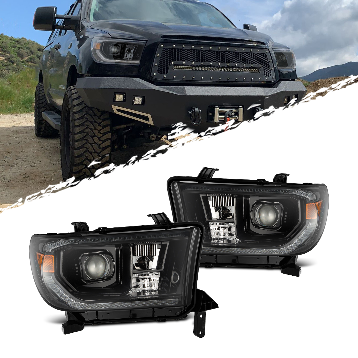For 2007-2013 Toyota Tundra/2008-2013 Sequoia Mid-Night Black Projector - Bild 1 von 9