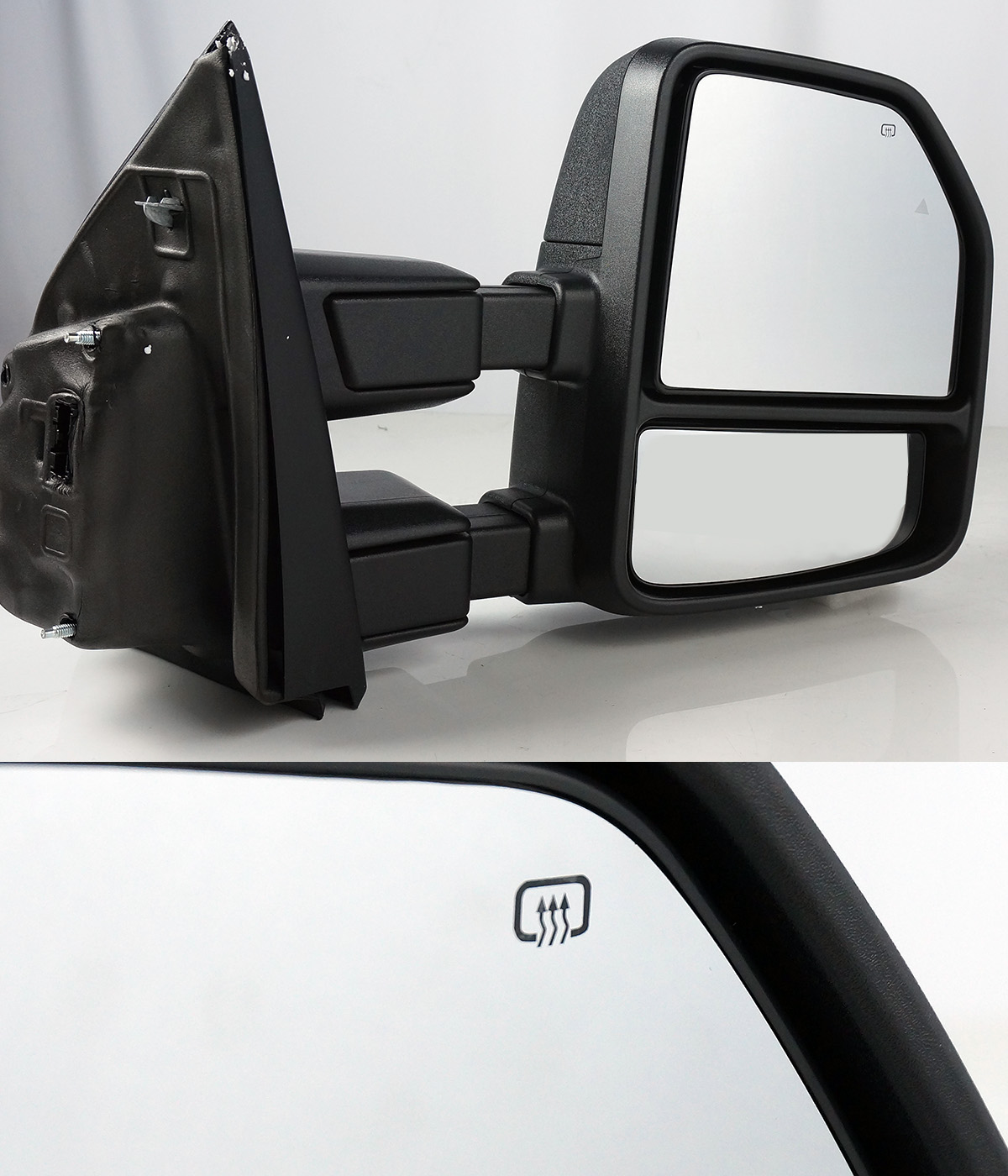 Power Heated Towing Mirrors For 2017-2020 Ford F-250 Super Duty – Pair With LED Signals & Temp Sensor